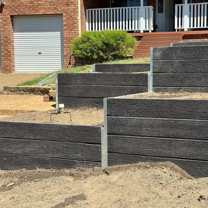 Australia Concrete Sleeper Retaining Wall Landscape DIY