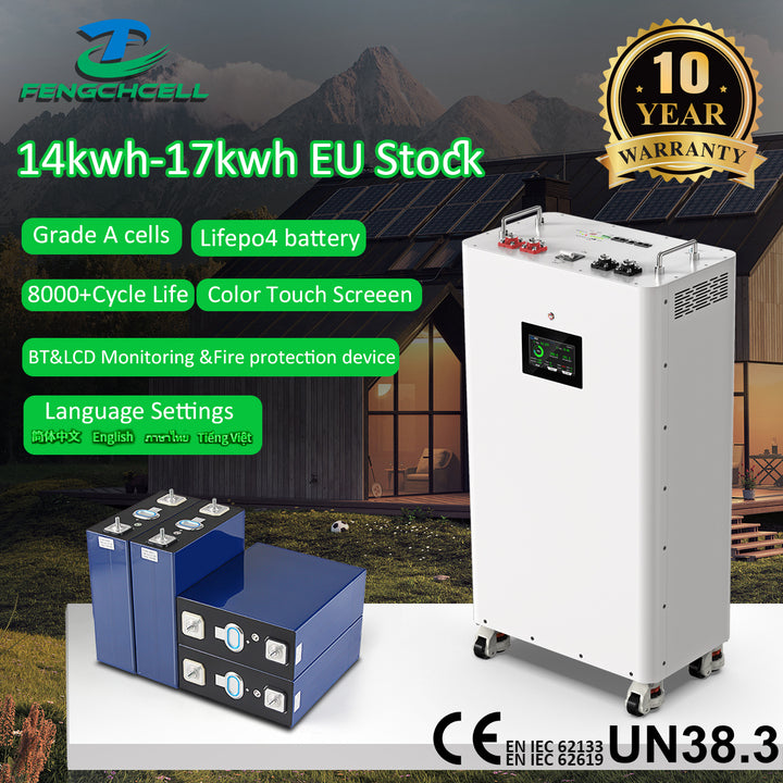 Vertical Metal Box New Movable 280 Enclosure DIY Kits with Wheel 48V 200A JK V19 BMS for Lifepo4 280Ah LiFePO4 320Ah Cells