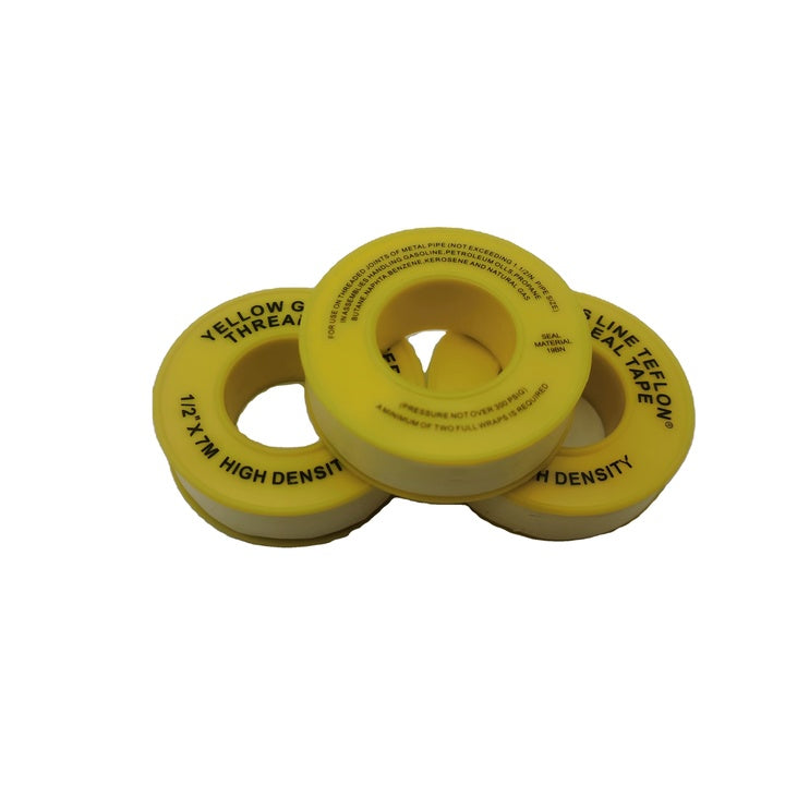 Marvelseal High Quality Gas Plumbers for Yellow PTFE Tape Thread Seal Leak Fix Aging Resistance 12m X 12mm X 0.1mm