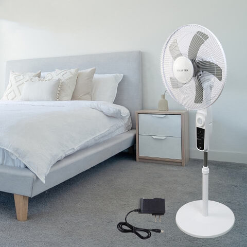 Hotsale LED Lights USB Charger Charge Phone Powered Rechargeable Black Solar Power Pedestal Fan with Panel and Battery for Home