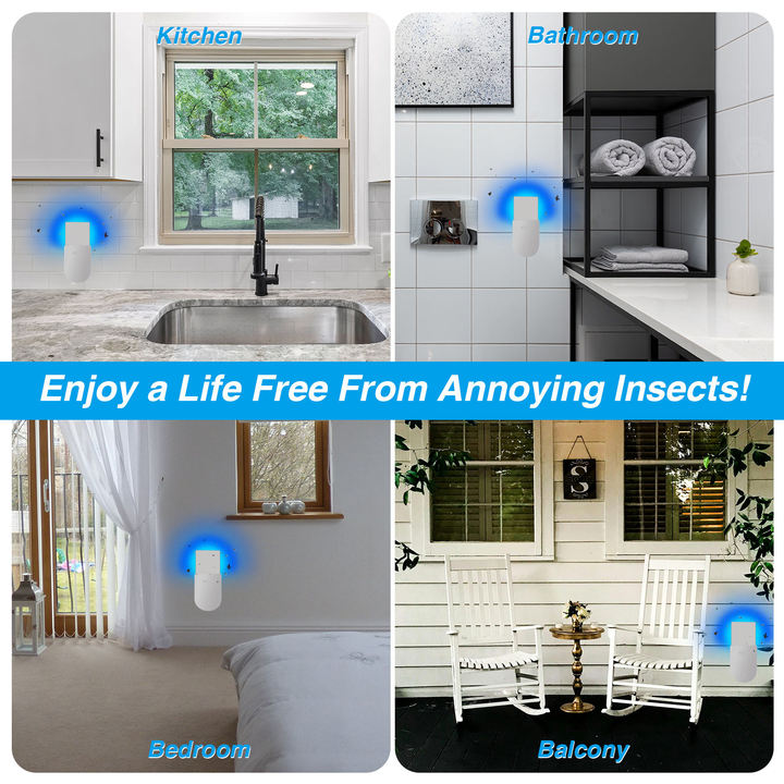 OEM ODM Indoor UV Light Attract Mosquitoes Plug in Sticky Fly Trap Flying Insect Trap