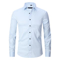 Men solid Shirts  S-8XL  New Mens Dress Shirts Long Sleeve Slim Casual Black White Social Male Clothes