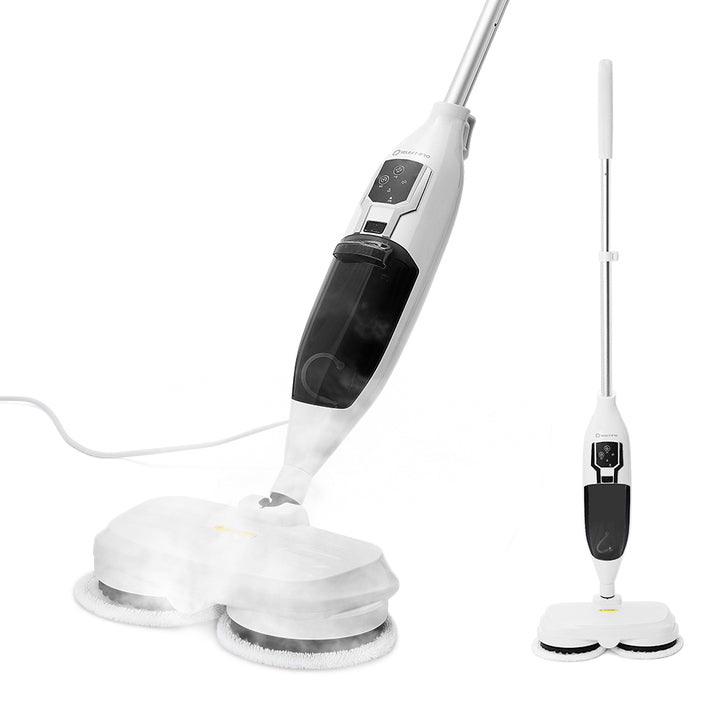 Handheld High Temperature Electric Wet Mop Roller Brush Spin Rotating Scrubber Steam Mop for Tiles Floor