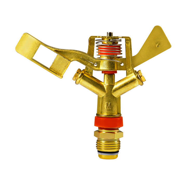 Lawn Vegetable Garden Orchard Sprinkler Equipment 4-Point Brass Rocker Nozzle 360 Rotating Irrigation Cooling Dust