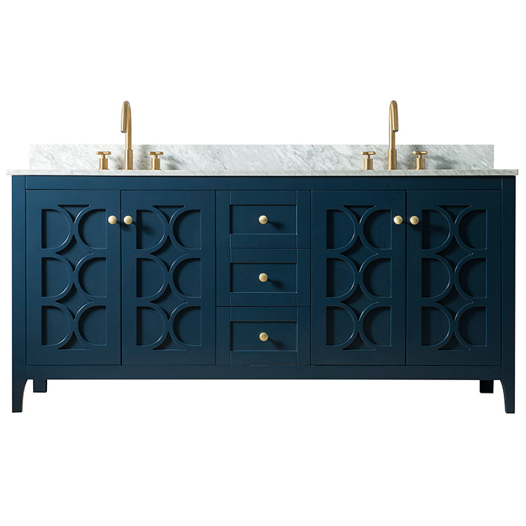 60 Inch double sink wooden bathroom cabinet with mirror
