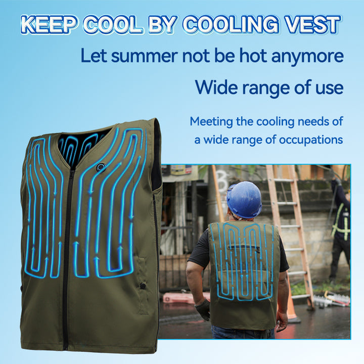 Hot Weather Cooling Vest for Men and Women with Reflective Ice & Pockets Water Body Cooling Waistcoat for Working in Heat