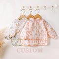 OEM/ODM New Arrival Baby Bibs Long Sleeves Reusable Polyester Baby Bibs Custom Label Waterproof Baby Apron for Eat