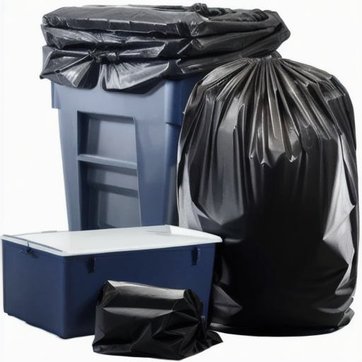 Disposable Recycled Pe Poly Big Heavy Duty Garden 30 40 Micron Black Hdpe Plastic Bin Liner Rubbish Refuse Garbage Trash Bags