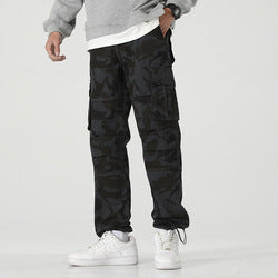 Winter Men Cotton Woven Cargo Zip Fly Pants Fashion Multi-Pockets Elastic Waist Mens wholesale men pants trouser