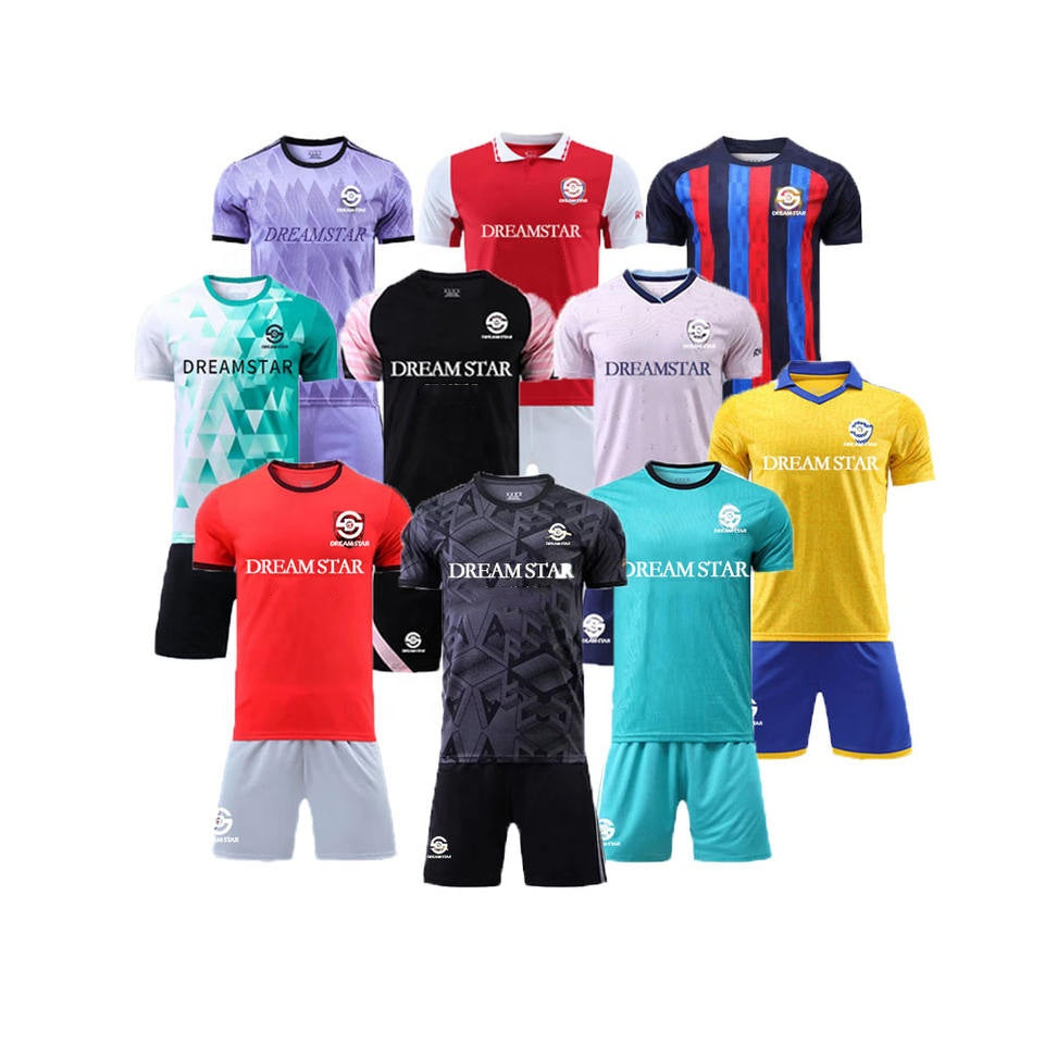 2022-23 Customized Soccer Jersey Sets Quick Dry Practice Soccer Wear For Men's Football Uniform