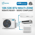 18K-53K BTU Multi-Zone Mini Split Heat Pump High SEER2 Wholesale HVAC Solutions with Hybrid Indoor Options ETL/AHRI Certified