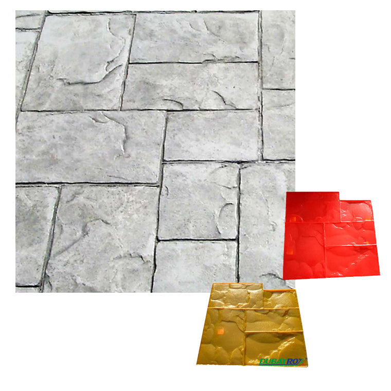 New Popular Decorative Polyurethane Soft Printing Concrete Cement Seal Stamped Mold
