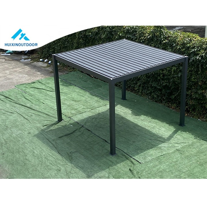 New Outdoor Aluminum Louver Roof Kit for Gazebo Patio Waterproof Pergola with Wood Frame and Arch Louver Roof for Exterior Use