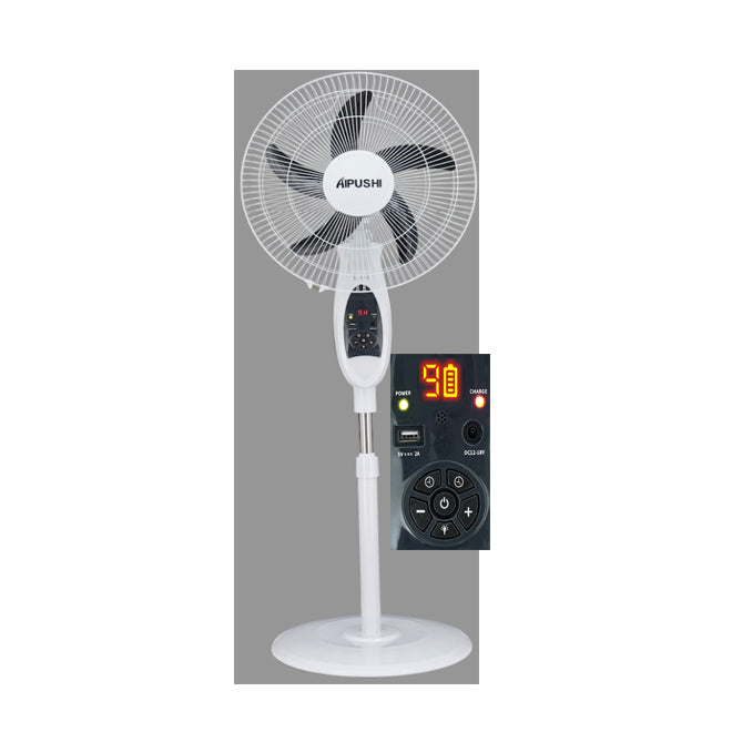 16 18 Inch Solar Outdoor Energy Fan USB Rechargeable Battery Electric Solar Powered Standing Fan With Panel and Battery for Home