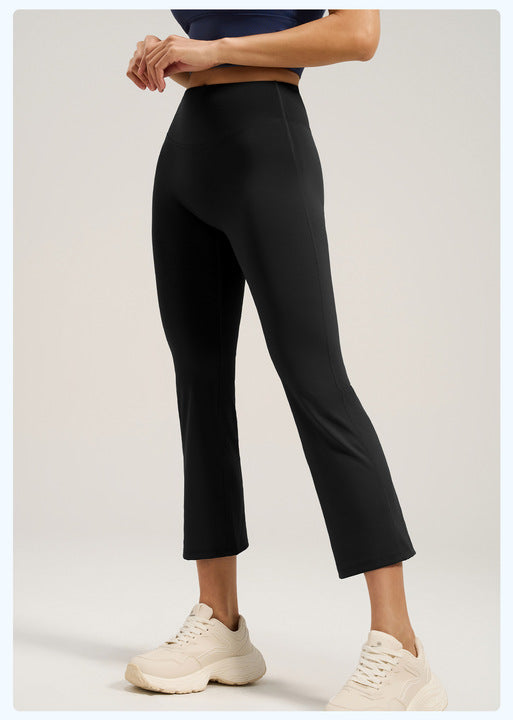 Seamless High Waist Flared Leggings Women Butt Lift High Elasticity Yoga Pants Full Length Stretchy Gym Fitness Wear