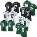 Wholesale 32 Teams Stitched American Football Jerseys New York 8 Aaron Rodgers 1 Ahmad Gardner 2 Wilson 12 Namath