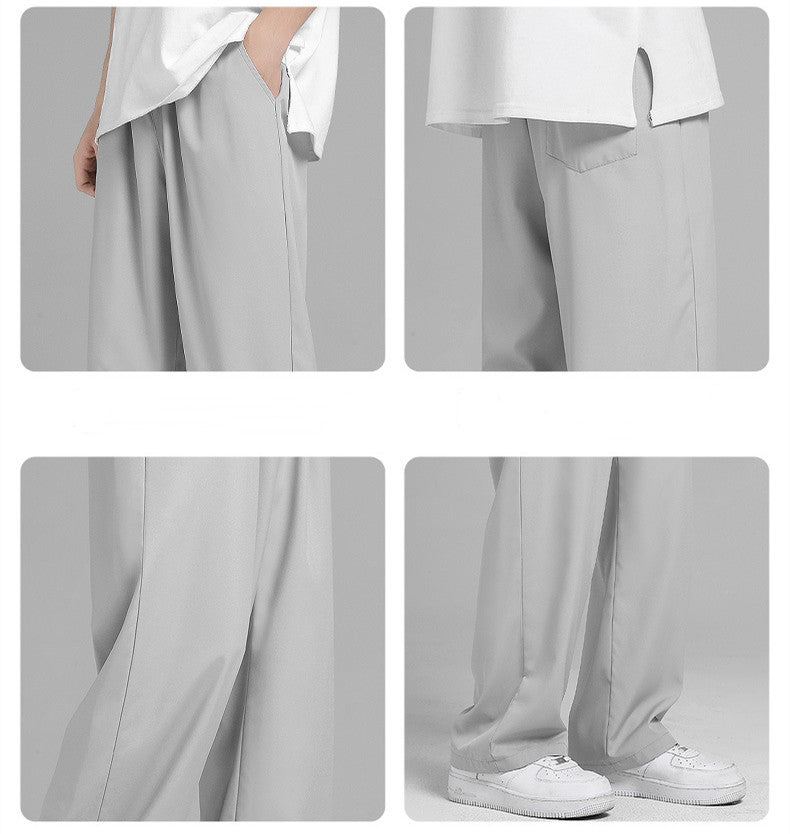 Custom wholesale price mens pants& trousers men casual Straight wide leg Pants men's cargo pants