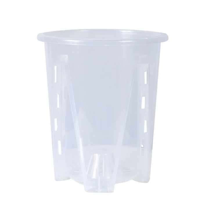 Factory Direct 3.5 4 5.5 7Inch Thick Plastic Clear Transparent Round Phalaenopsis Orchids Breath Slit Garden Plant Orchid Pot