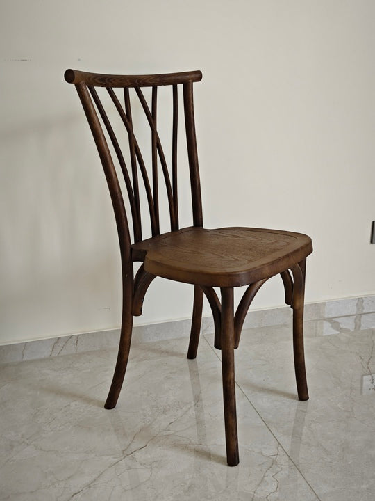 Modern Outdoor Waterproof Brown Natural Banquet Party Garden X Back Resin Crossback Chairs for Events