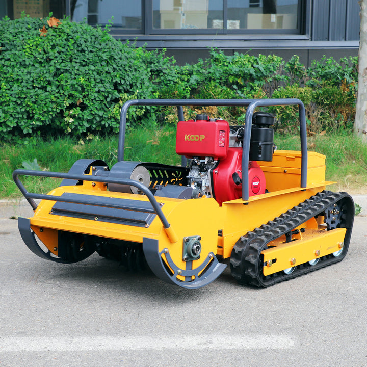 INFRONT Cheapest 15HP Diesel or Gasoline Robot Lawn Mower Remote Start Grass Cutter Flail Track Mowers CE