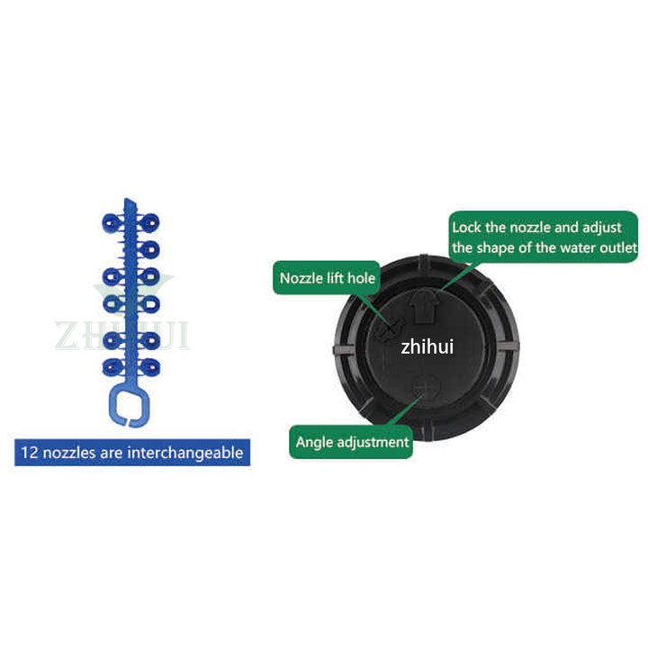 25-360 Degree Fixed Angel 7.5-15m Spray Radius PP/ABS Material Underground Sprinkler Buried Rotary Sprinkler