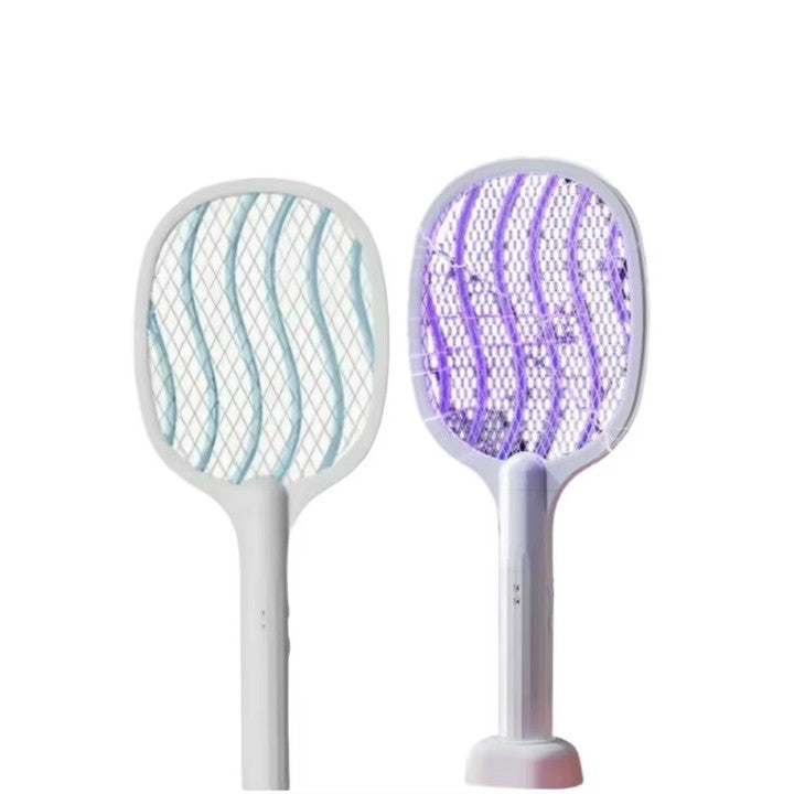New Gen 2-in-1 Electric Mosquito Zapper Plastic 5-Layer Safety Design Light Wave Luring Electric Shock Eco-Friendly Long Battery