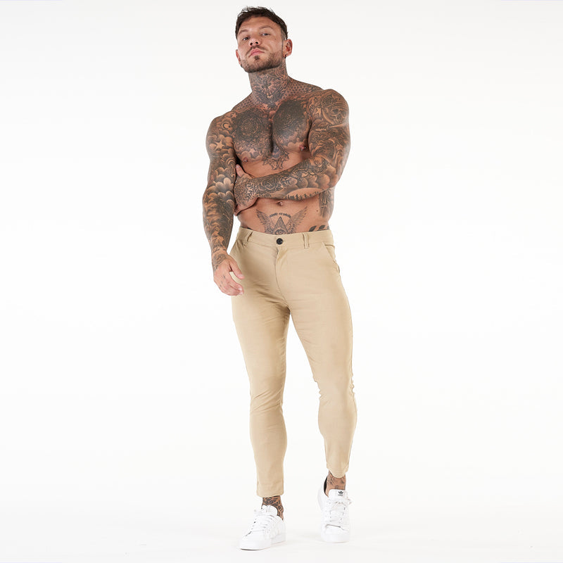 New 2022 Fashion Solid Color Mens Chinos Pants Skinny Fitting Mens Trousers Casual Men Chino Pants