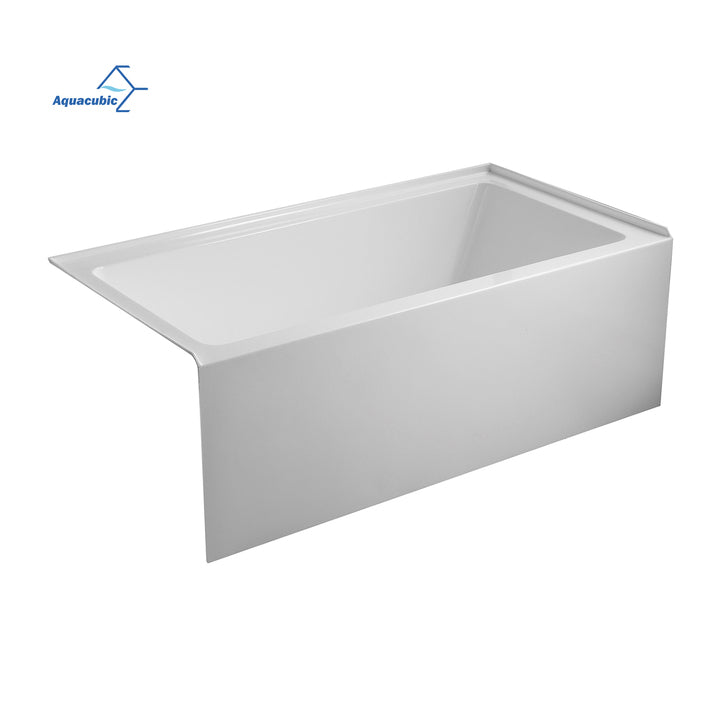 Best Selling 60 Inch New Pure White Acrylic Modern Apron Hotel Bathtubs with Skirts