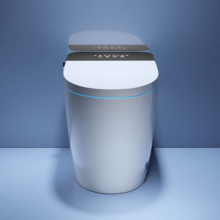 Floor Mounted Wc Intelligent Toilet Automatic Operation Flush Bon Cau Thong Minh Auto Open Sensor One Piece Smart Bidet Toilet