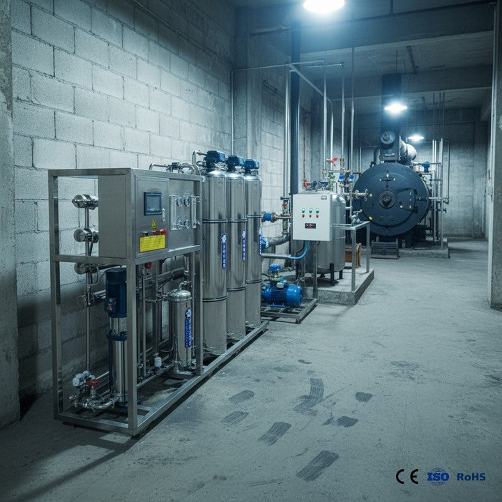 Industrial RO Water Treatment System 500LPH 12TPD for Boiler Feed Water Softening RO Plant System