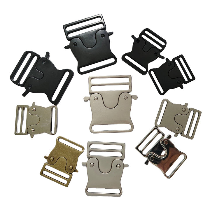 High Quality Luxury Zinc Alloy Quick-Release Bag Buckles Premium Industrial-Grade Zinc Alloy Tactical Quick-Release Buckle 40mm