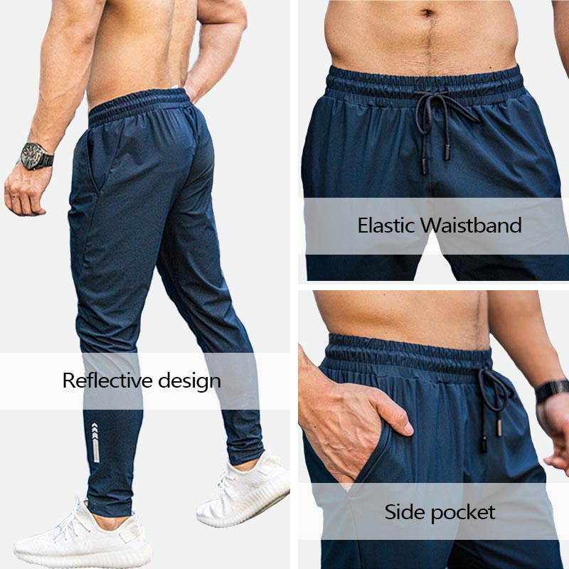 Mens Sport Slim Fit Pants Joggers Sweatpants Men Clothes Casual Streetwear Track Running Trousers for Fitness workout