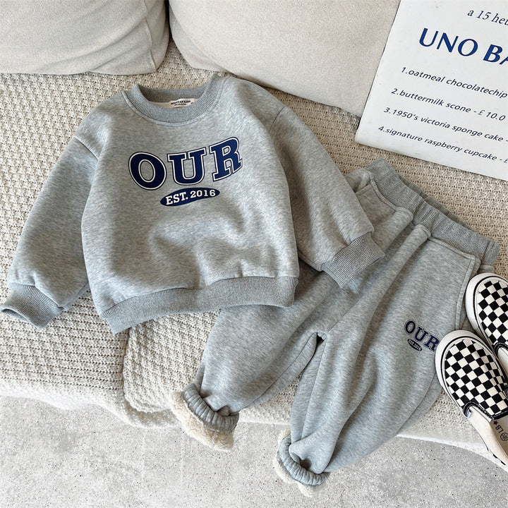 Children Clothing Set 2023 Autumn Winter Baby Boy Clothes 2Pcs Outfit Kids Tracksuit Suit for Boys Clothes 1-8Years
