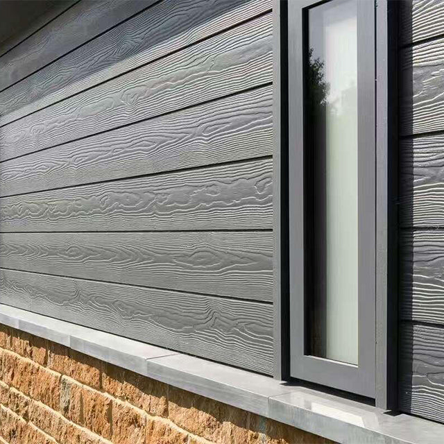 Colored Fiber Cement Board Wood Grain Panel Exterior Wall Philippines