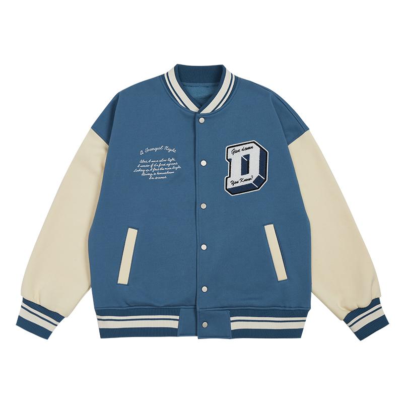 wholesale bomber jacket mens casual high quality stretch wool hip hop unisex varsity jacket