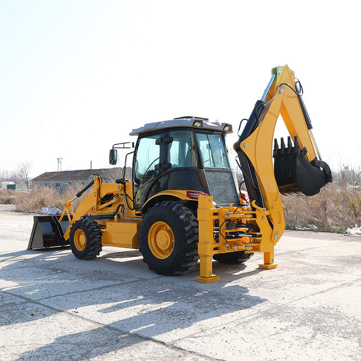 Free Shipping Retroexcavadora Cheap Small Backhoe Loader with Cab CE EURO 5 EPA Backhoe Excavator Loader 4x4 Backhoe Loader