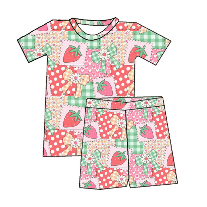 New 2026 Bamboo Fiber Short Sleeve Top and Pants Baby Boys Suit Boys Summer Cute Cartoon Short Sleeved Shorts Clothes Set