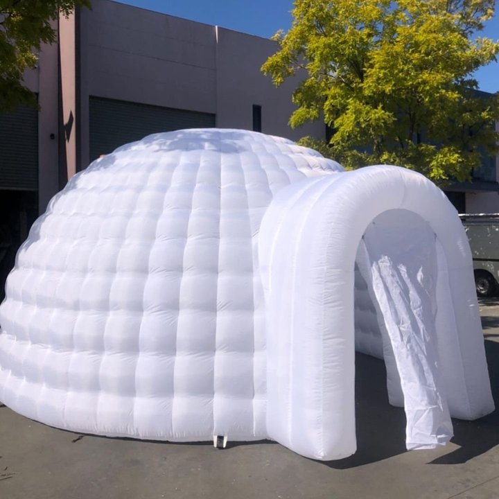Inflatable Party Igloo Tent Factory Supply Oxford Cloth White Outdoor Party Event Backyard Inflatable Snow Disco Igloo Tent
