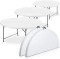 Wholesale Dining White Event Party Foldable Round Table Wedding Outdoor Folding 60 Inch Plastic Tables for Events Party