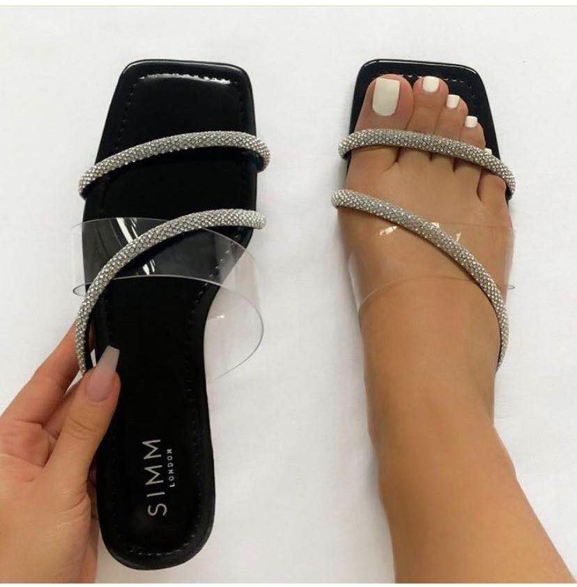 beach slipper beautiful lady jelly sandals diamond sandals womens slides ladies flat shoes