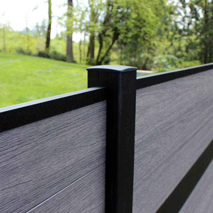 Customizable Black Solar Aluminum Alloy Modern Eco-Friendly Garden Privacy Fence Panels Outdoor Home Fencing & Trellis Gates