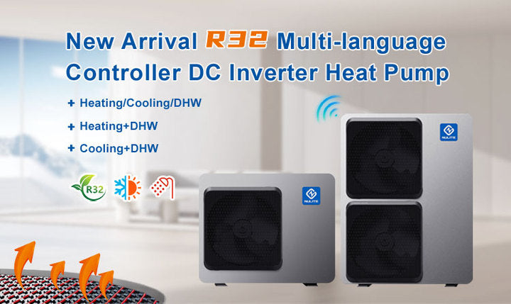 NuLite Factory Heatpump NL-FLM80-300II/R32 Europe 20KW 22KW 25KW 28KW 30KW Monoblock DC Inverter Air Source Heat Pump for Villa