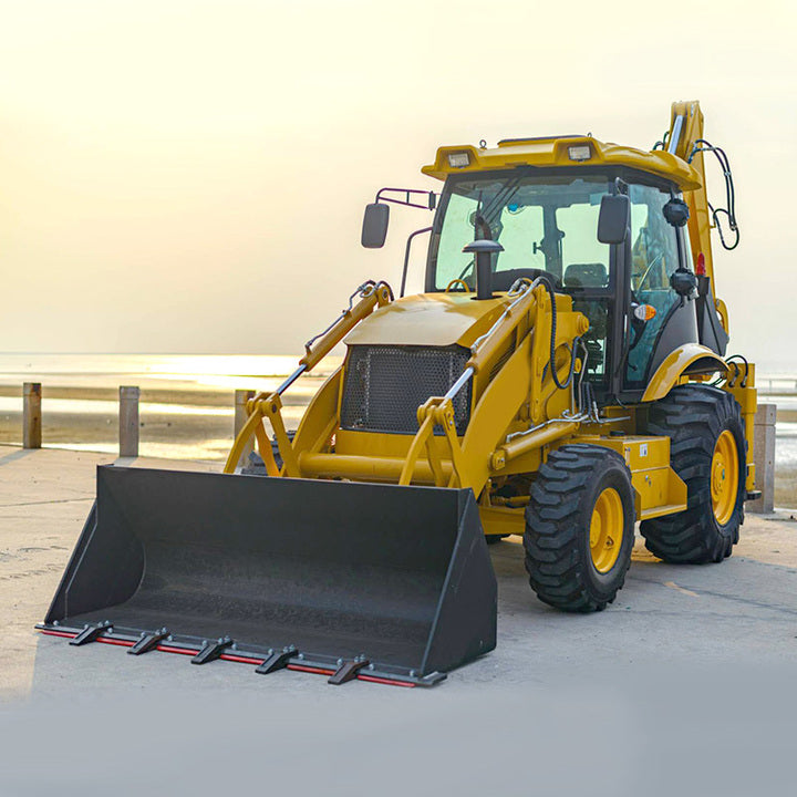 FREE SHIPPING 4WD Backhoe Excavator Retroexcavadora 4x4 Tractor Loader Backhoe 1 Ton Diesel Epa Engine Mini Backhoe Loader
