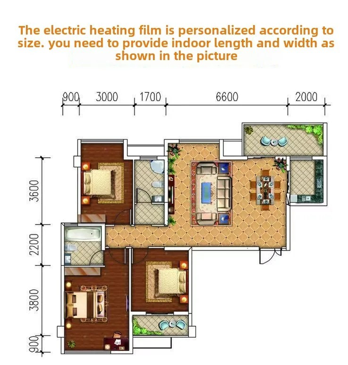 Modern 110v 220v Graphene PTC Electric Underfloor Heating Film Safe Radiant Floor Heating Far Infrared for Apartment Use