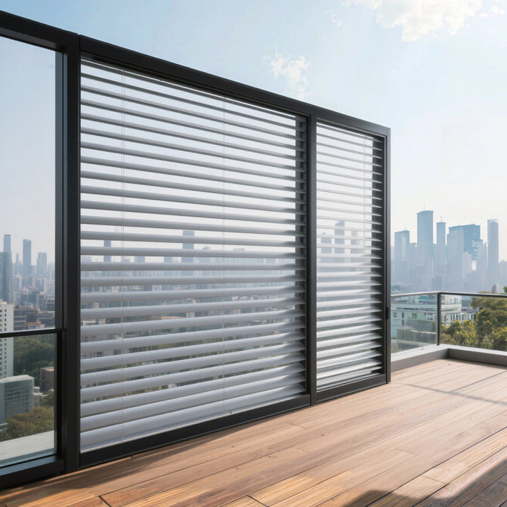 Solar Outdoor Garden Fence Panels Perforated Aluminium Guide External Door Aluminium Alloy Frame Solar Powered