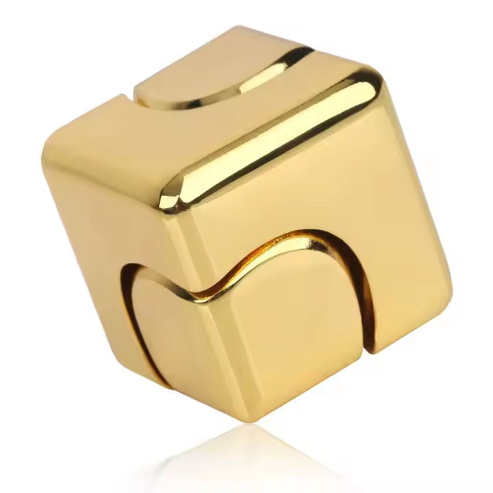 High-Speed Metal Square Anti-Stress Spinner Decompression Fidget Rotating Finger Cube Unisex Gift Item