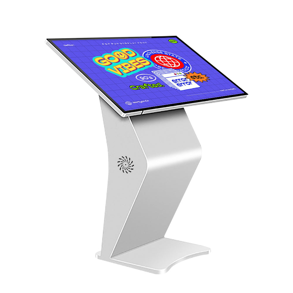 18.5 inch floor standing marketing k information inquiry kiosk horizontal touch screen interactive all in one pc kiosk