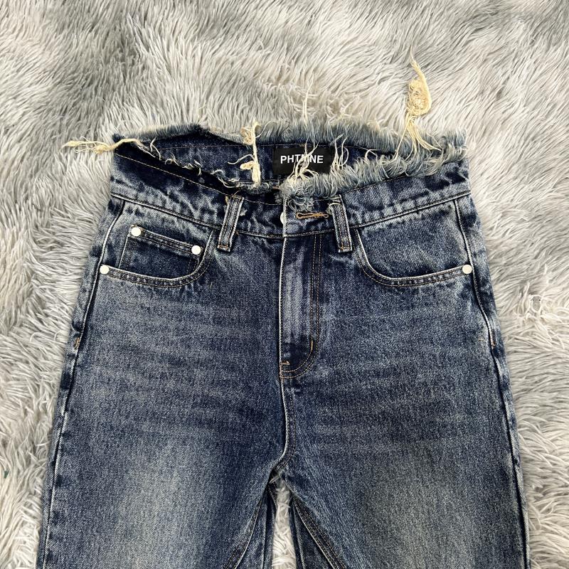 DENIMGUYS fashion denim streetwear jeans custom waist ripped distressed men flared jeans pants