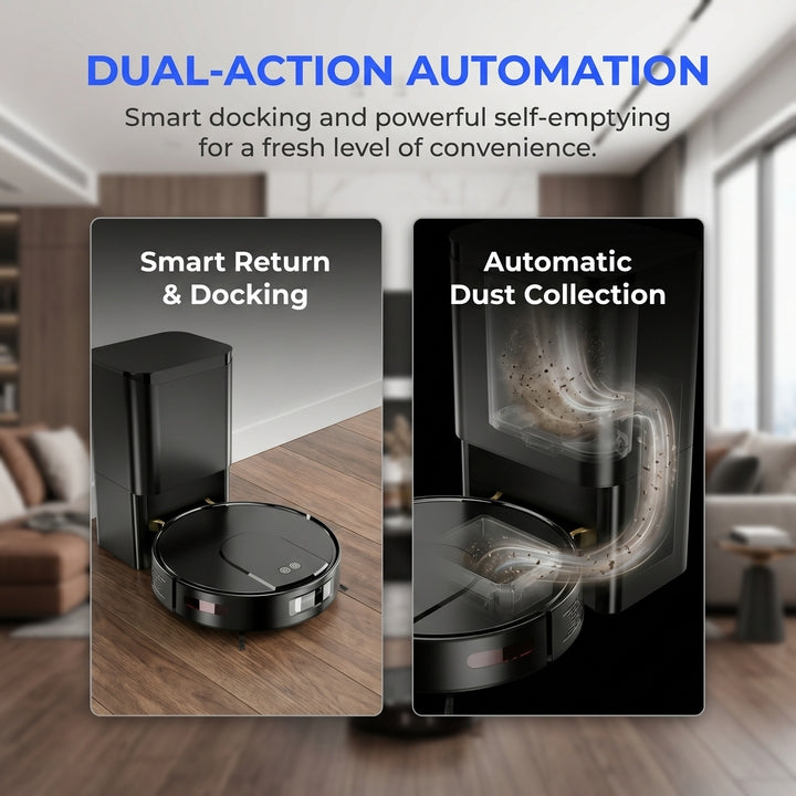 GV2G-SJ 3500Pa Robot Vacuum Cleaner Mop Automatic Cleaning Self-Emptying App-Controlled Plastic for Hotel Household Use