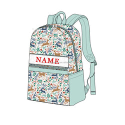 High Quality Children Clothes Boutique Name Embroidery Baby Smocked Girl Dresses Sets with School Backpack